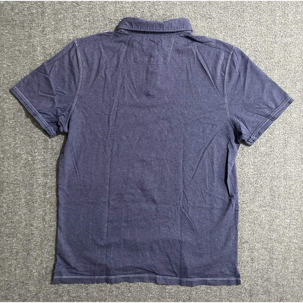 Banana Republic Fitted Pima Polo Shirt Mens Large Blue Short Sleeve S/719486-04